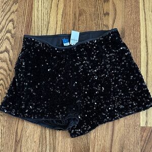 Old Navy Black Sequin High Waist Shorts